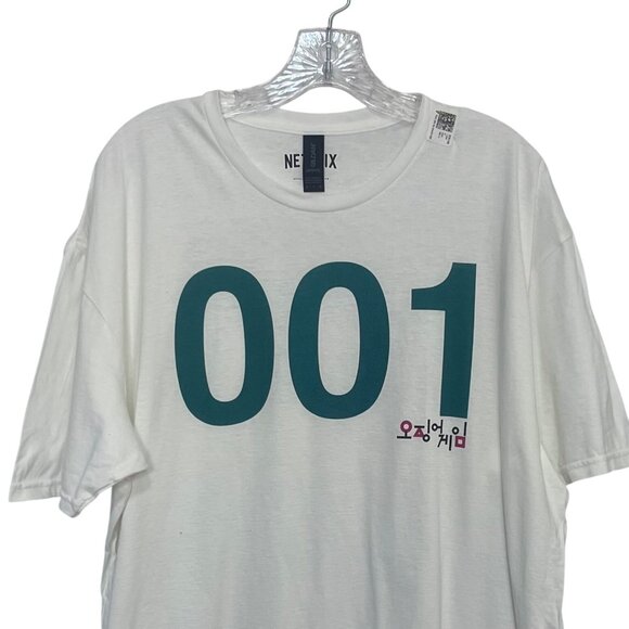 Netflix Official Merchandise Squid Game 001 TShirt XL White New - Picture 3 of 9